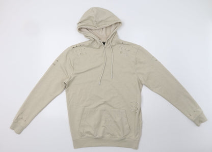 Mens UK Size S Boohoo Man Beige Pullover Hoodie