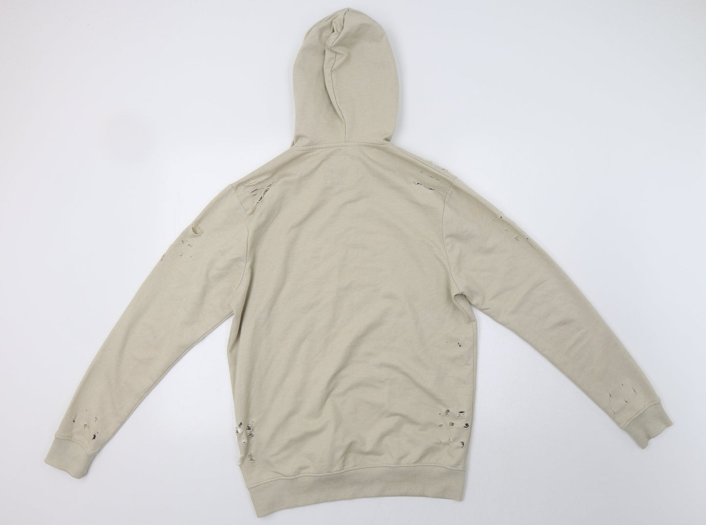 Mens UK Size S Boohoo Man Beige Pullover Hoodie
