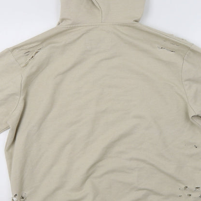 Mens UK Size S Boohoo Man Beige Pullover Hoodie