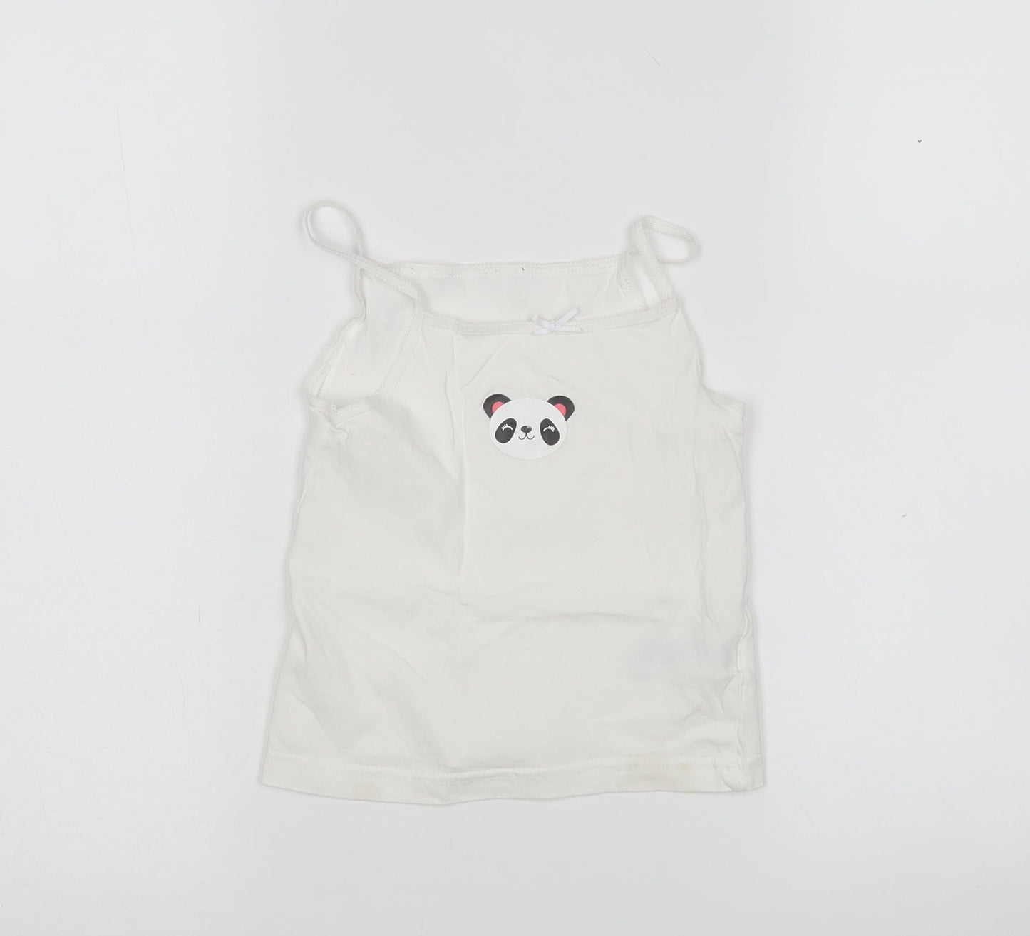 Primark Girls White   Basic Tank Size 4-5 Years