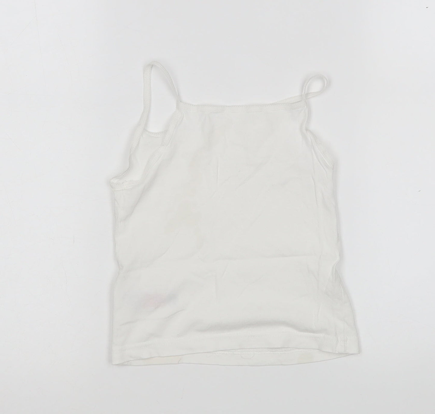 Primark Girls White   Basic Tank Size 4-5 Years