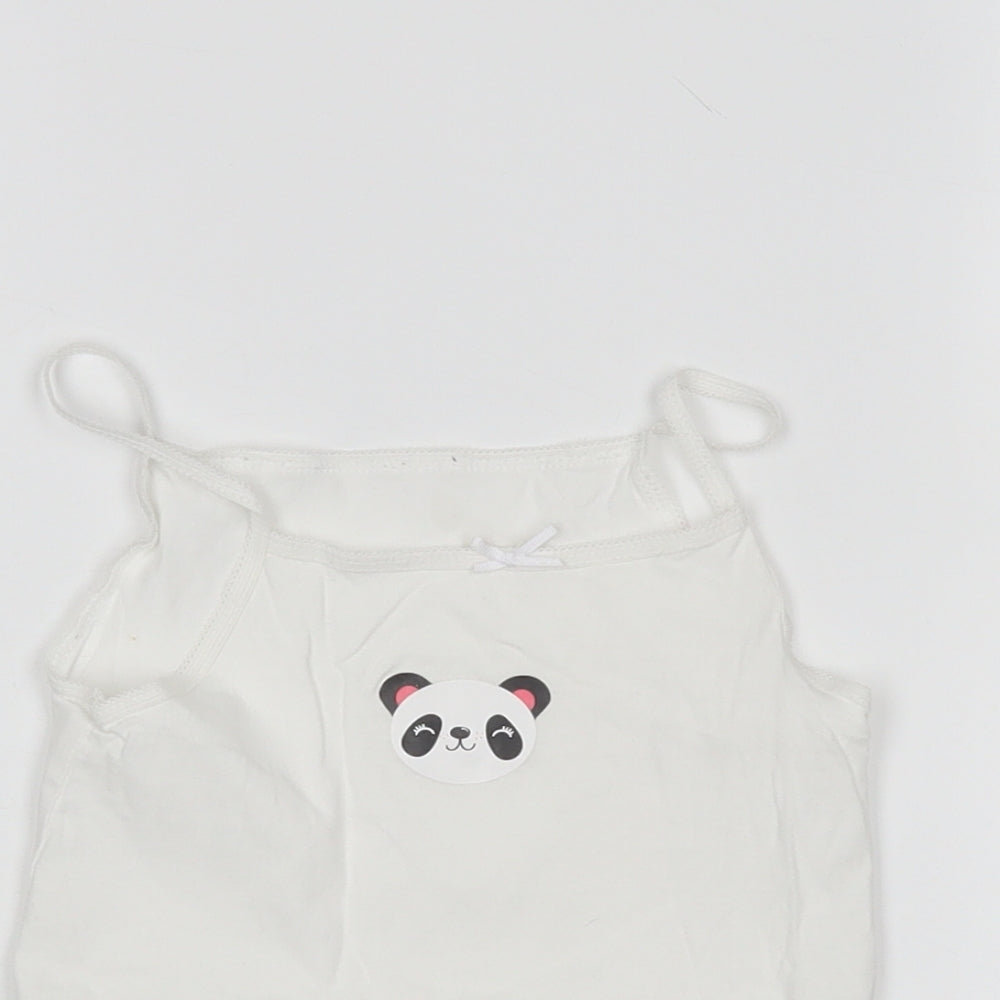Primark Girls White   Basic Tank Size 4-5 Years