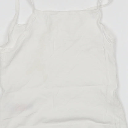 Primark Girls White   Basic Tank Size 4-5 Years