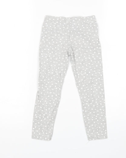 Primark Girls Grey Polka Dot   Pyjama Pants Size 5-6 Years