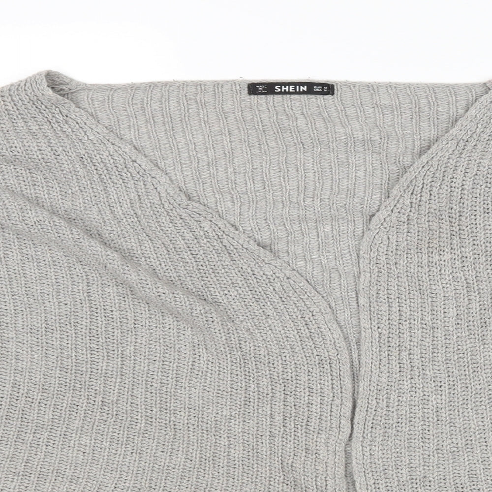 SheIn Womens Grey   Cardigan Jumper Size M
