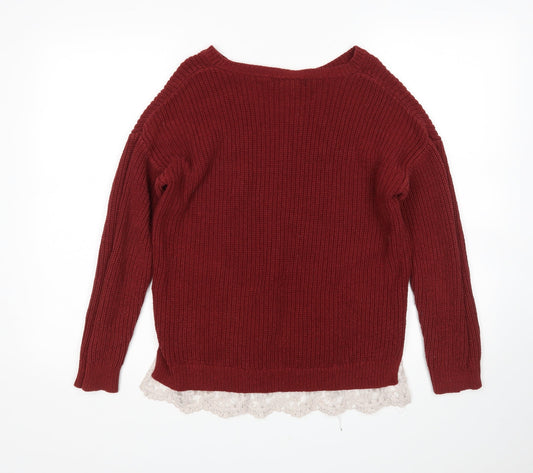 FOREVER 21 Womens Red   Pullover Jumper Size M