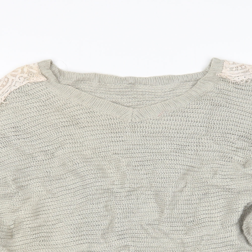 Shein  Womens Grey   Pullover Jumper Size S