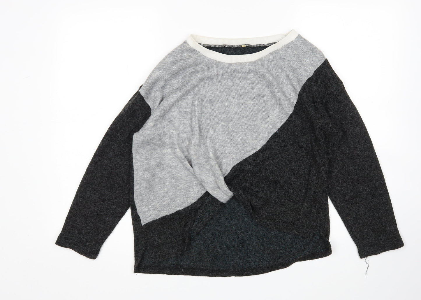 Womens UK Size M Preworn Grey Pullover Jumper