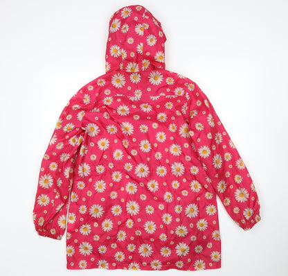 harvey & Jones Womens Pink Floral  Rain Coat Coat Size 12