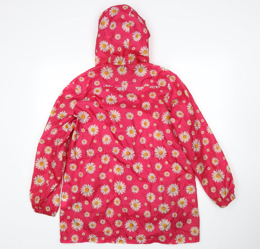 harvey & Jones Womens Pink Floral  Rain Coat Coat Size 12