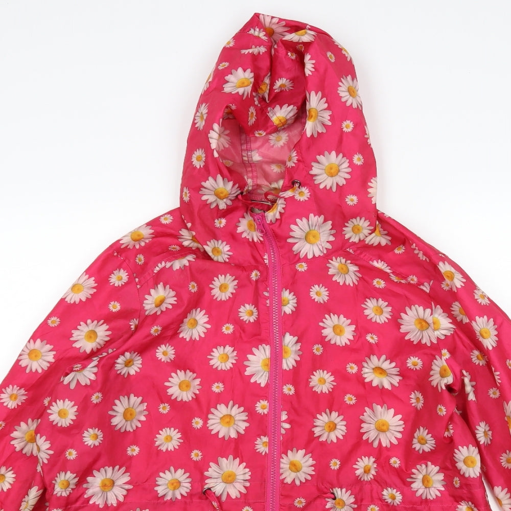 harvey & Jones Womens Pink Floral  Rain Coat Coat Size 12