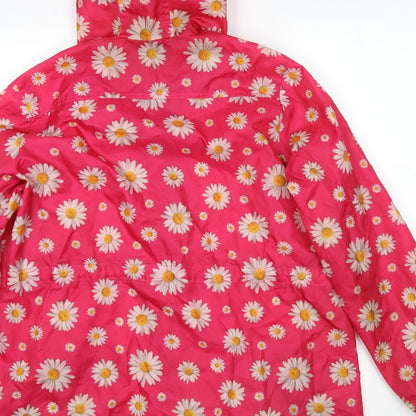 harvey & Jones Womens Pink Floral  Rain Coat Coat Size 12
