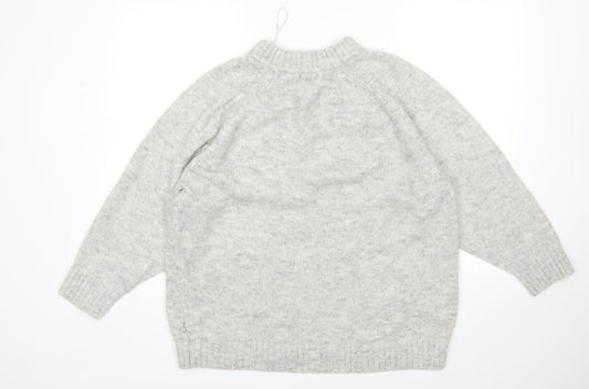 Womens UK Size M New Look Grey Pullover Jumper