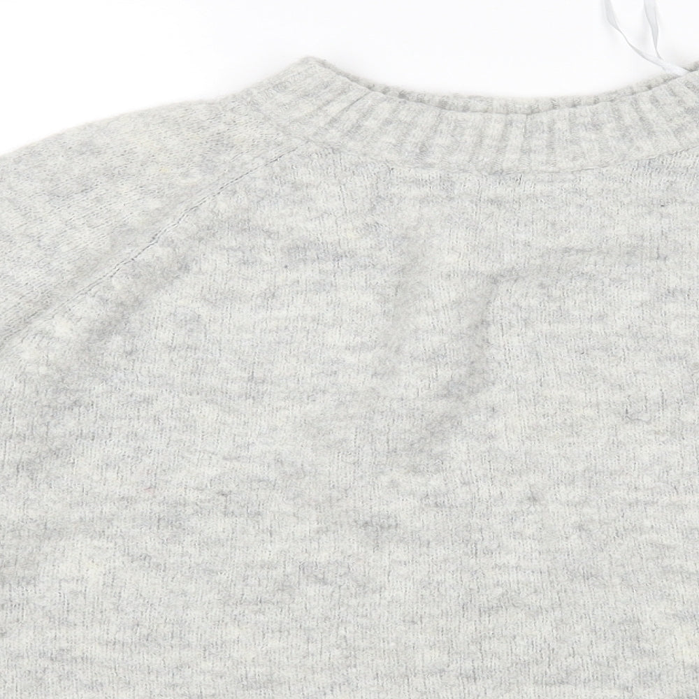 Womens UK Size M New Look Grey Pullover Jumper