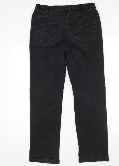Prewron Womens Black   Straight Jeans Size 12 L28 in