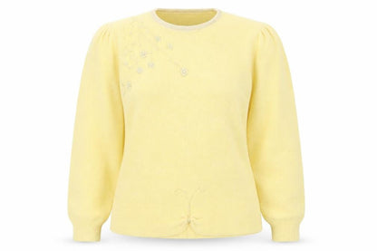 Womens UK Size 12 Your Sixth Sense Yellow Pullover Jumper