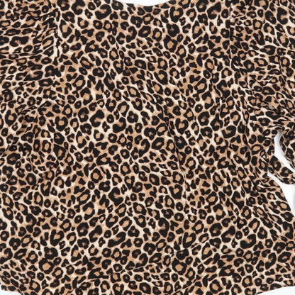 Primark Womens Multicoloured Animal Print  Basic Blouse Size 12