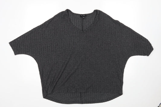 Womens UK Size M New Look Grey Pullover Jumper