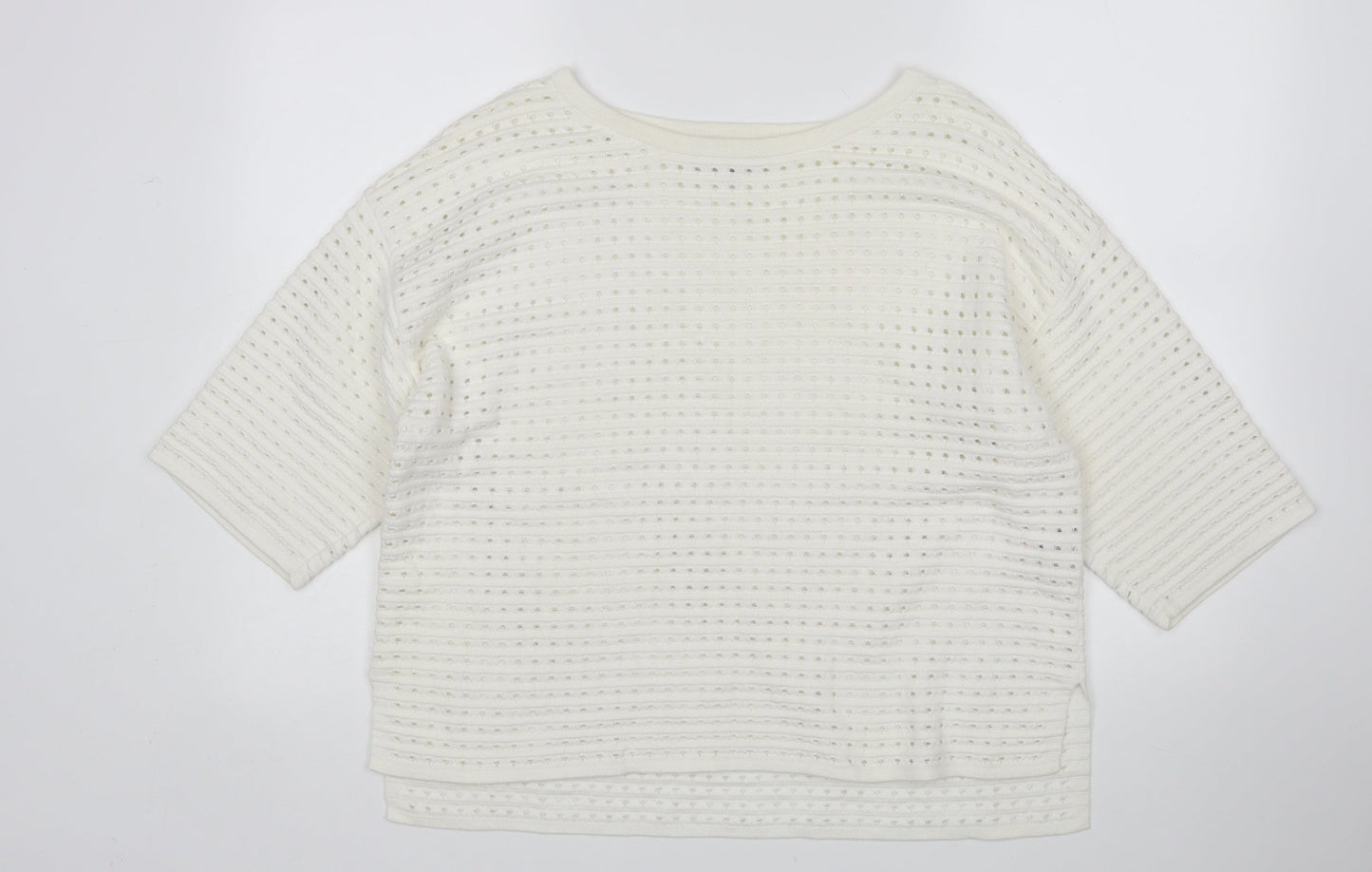 Womens UK Size 14 NEXT White Pullover Jumper