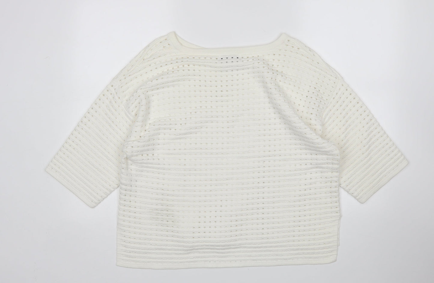Womens UK Size 14 NEXT White Pullover Jumper