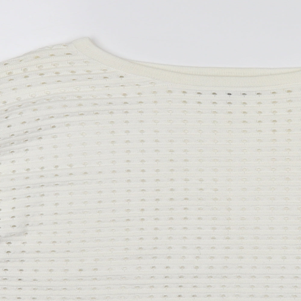 Womens UK Size 14 NEXT White Pullover Jumper