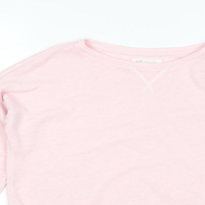 H&M Girls Pink   Pullover Sweatshirt Size 11-12 Years