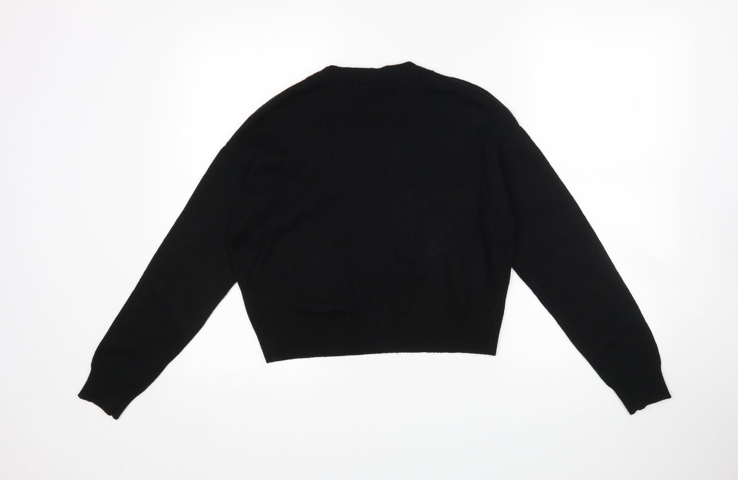 Womens UK Size XS H&M Black Pullover Jumper