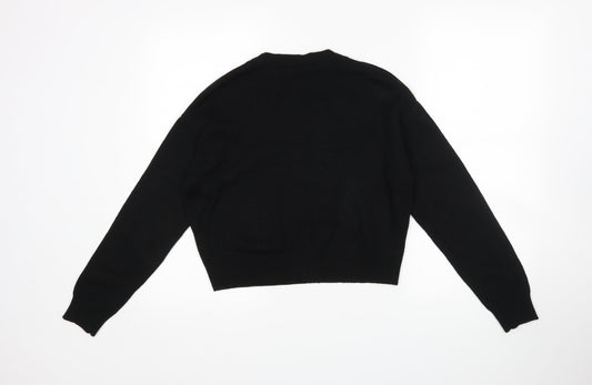 Womens UK Size XS H&M Black Pullover Jumper