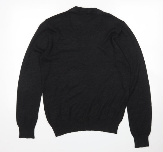 Brave Soul Mens Black   Pullover Jumper Size L