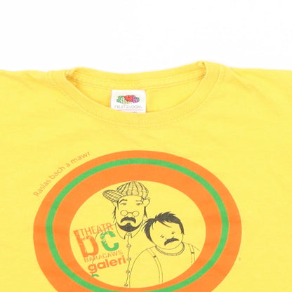 Fruit of the Loom Girls Yellow   Basic T-Shirt Size 2-3 Years