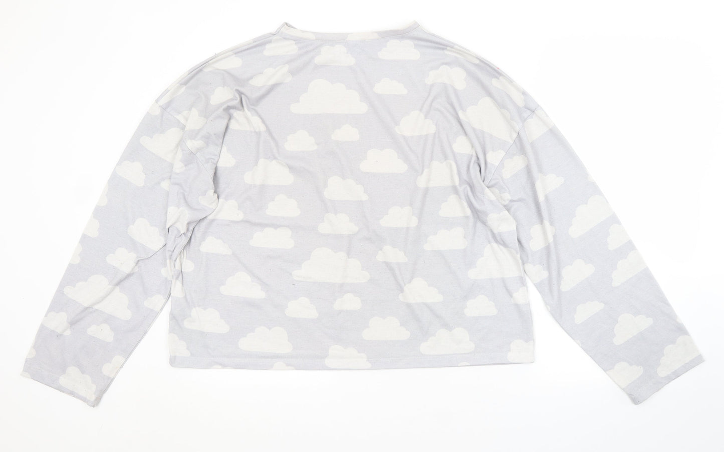 In the Style Womens Grey Geometric  Top Pyjama Top Size 14