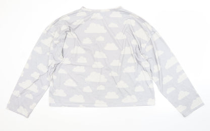 In the Style Womens Grey Geometric  Top Pyjama Top Size 14