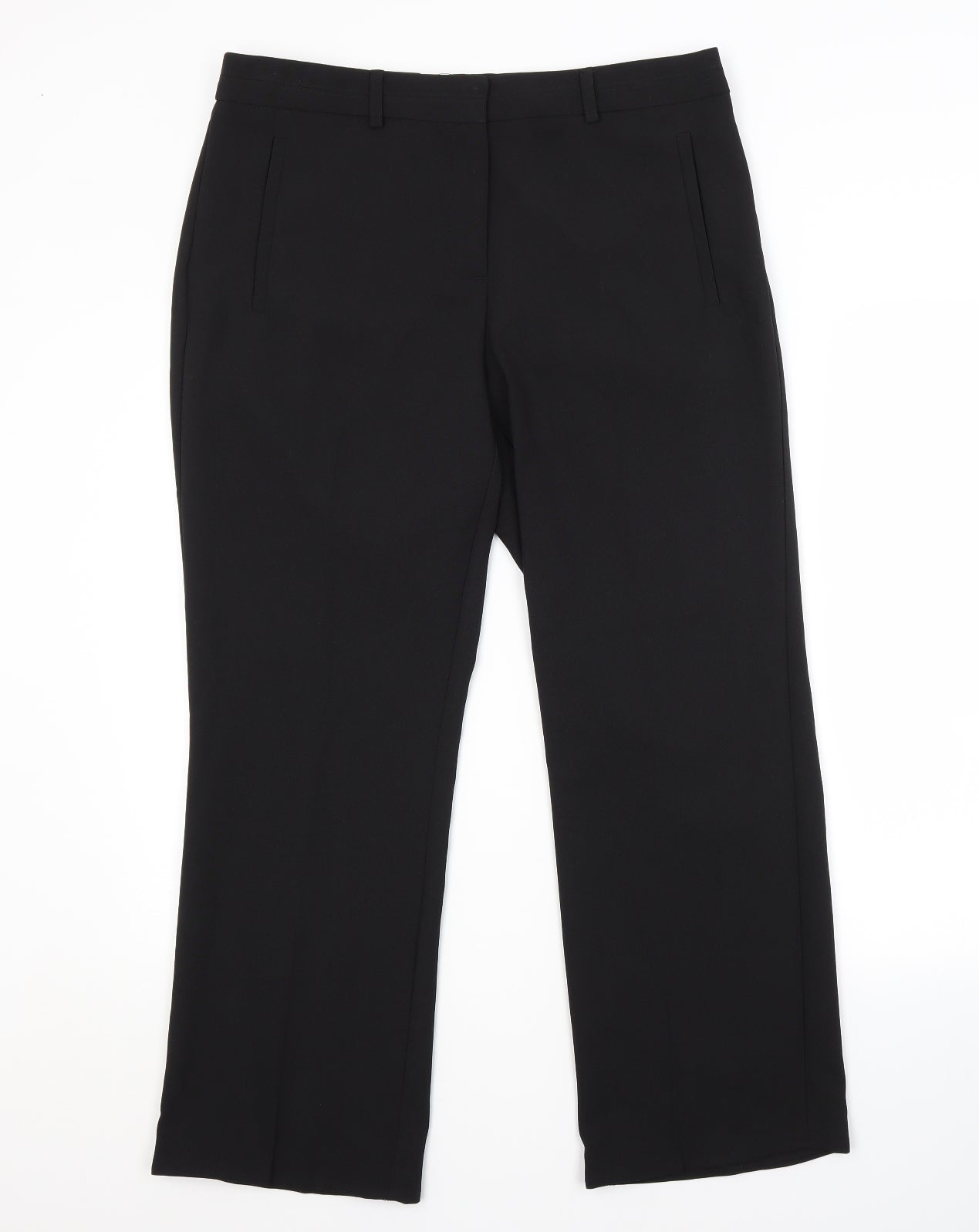 Peacocks Womens Black   Trousers  Size 12 L27 in
