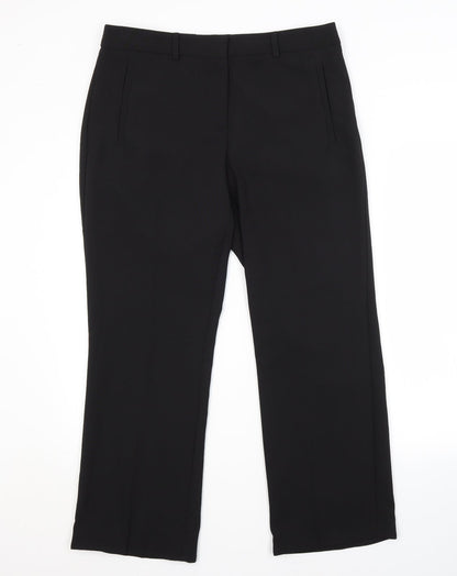 Peacocks Womens Black   Trousers  Size 12 L27 in