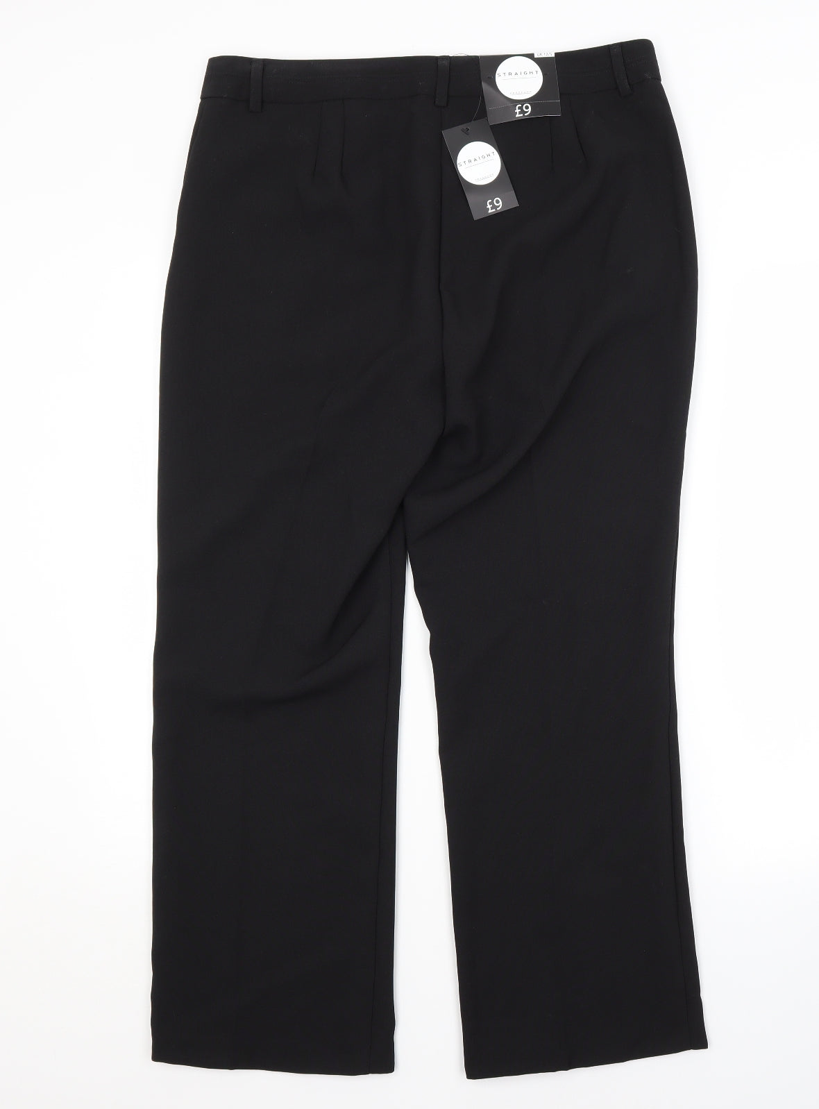 Peacocks Womens Black   Trousers  Size 12 L27 in