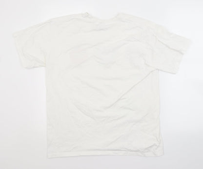 Womens UK Size L Fruit of the Loom White Basic T-Shirt