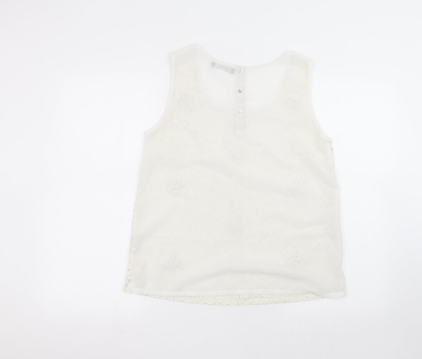 Womens UK Size 10 Atmosphere White Basic T-Shirt