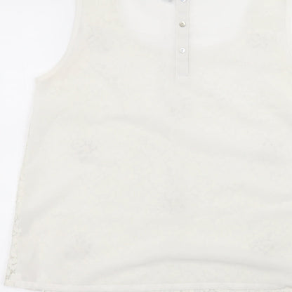 Womens UK Size 10 Atmosphere White Basic T-Shirt