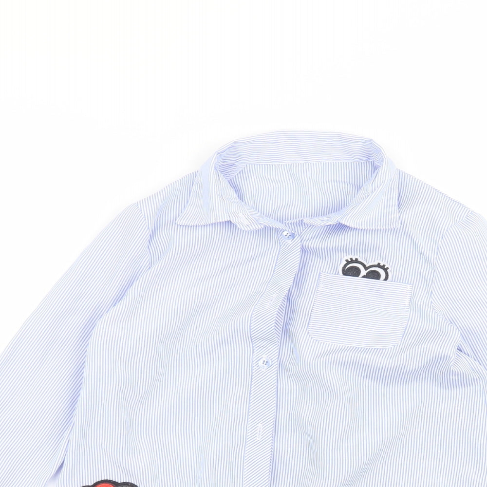 Nutmeg Boys Blue Striped  Basic Button-Up Size 5-6 Years