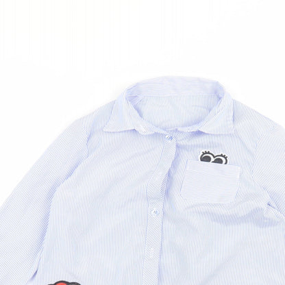 Nutmeg Boys Blue Striped  Basic Button-Up Size 5-6 Years