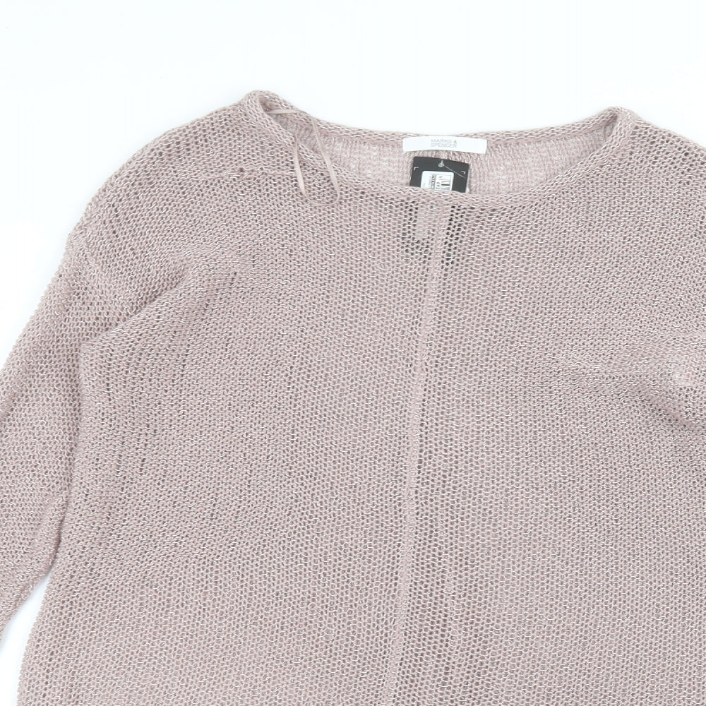 Womens UK Size 14 Marks and Spencer Pink Pullover Jumper