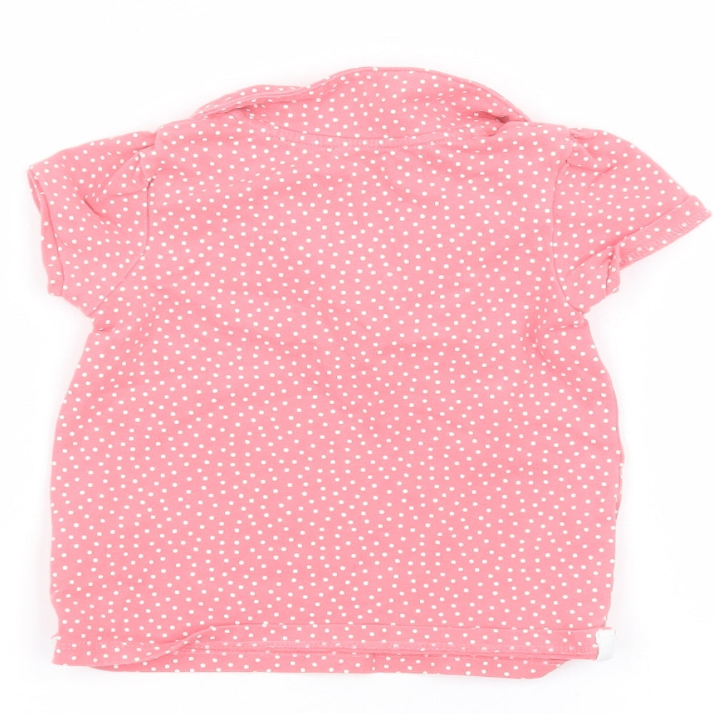 H&M Baby Pink Polka Dot  Basic T-Shirt Size 12-18 Months