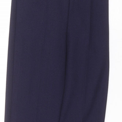 Womens UK Size 10 Emma Collection Regular Fit  Blue Trousers