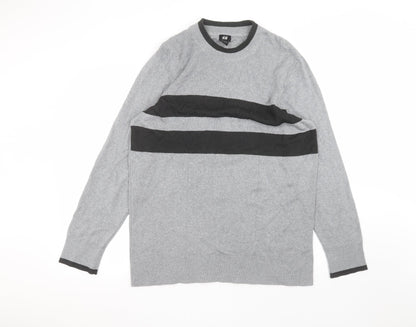 H&M Mens Grey   Pullover Jumper Size L