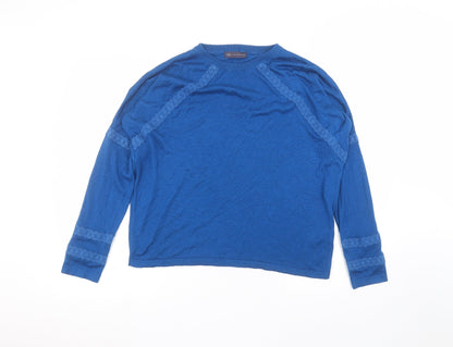 Womens UK Size M Marks and Spencer Blue Basic T-Shirt