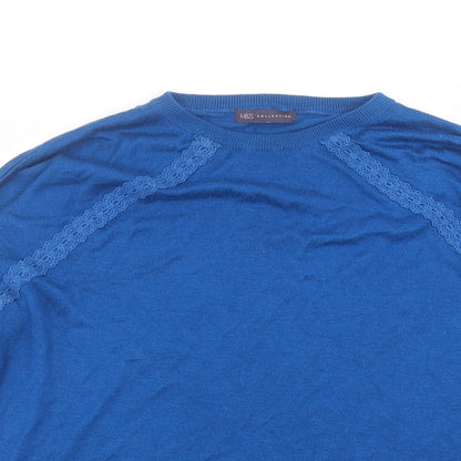 Womens UK Size M Marks and Spencer Blue Basic T-Shirt