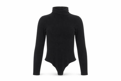 Womens UK Size 8 PRETTYLITTLETHING One-Piece Black Bodysuit