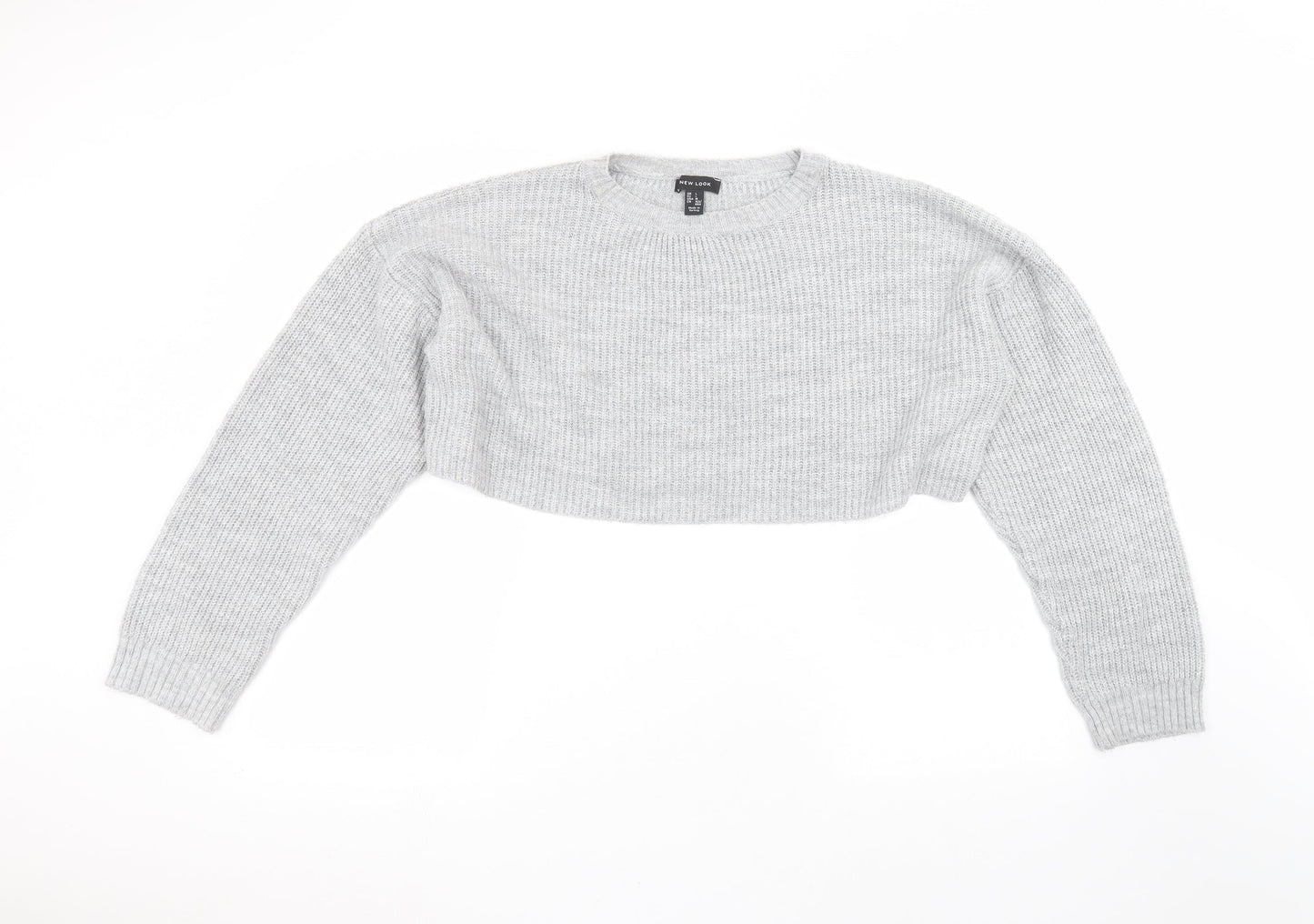 Womens UK Size L New Look Grey Pullover Jumper