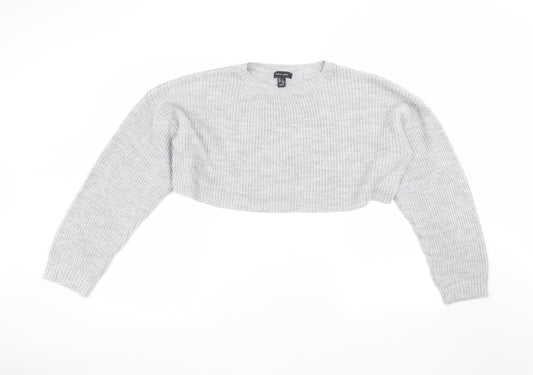 Womens UK Size L New Look Grey Pullover Jumper