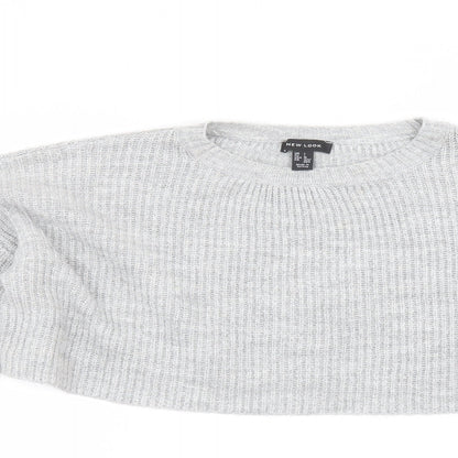 Womens UK Size L New Look Grey Pullover Jumper